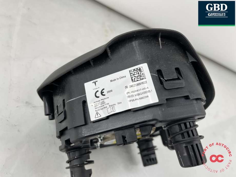Airbag rattpute til Tesla Model Y 2021-2024 (Type I)  (1508347-CN-C|1508347-00-C| 1508347-00-D|1508347-00-E| 1508347-CN-D)