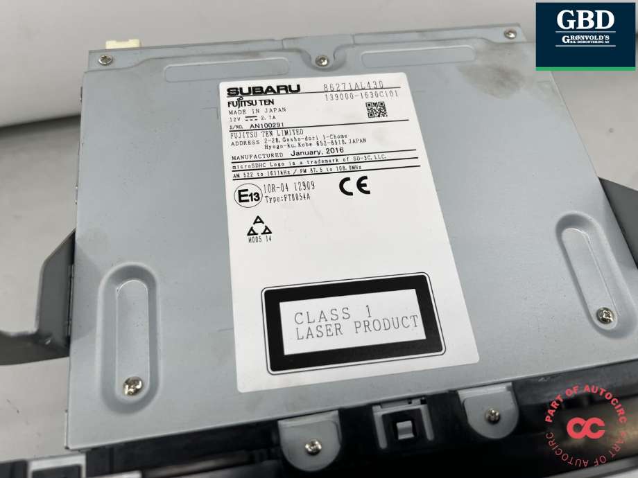 Bilstereo til Subaru Outback 2015-2020 (Type V) (86271AL430|)