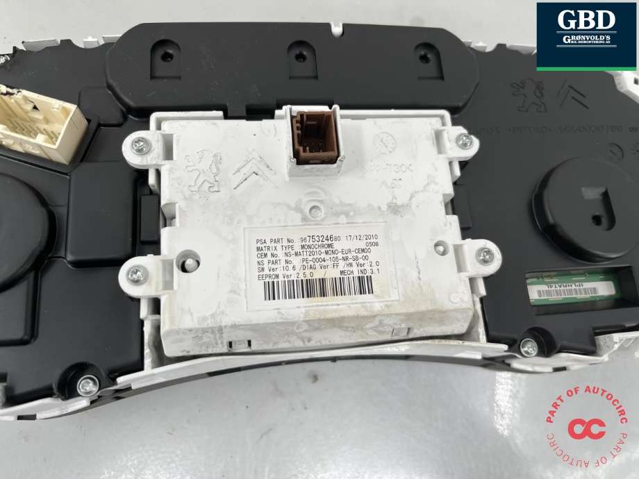 Instrumentpanel til Peugeot 508 2011-2014 (Type I, Fase 1)  (98 248 421 80|6103 SW|)