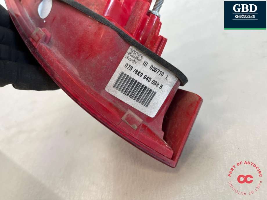 Baklykt venstre indre til Audi A4 2007-2014 (Type IV) (B8) (B8) (8K9 945 093 B|)
