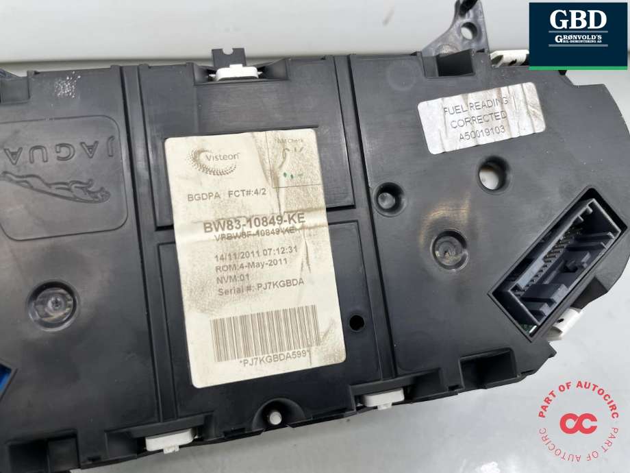 Instrumentpanel til Jaguar XF 2008-2015 (X250) (X250) (C2Z22197|BW8310849KF|C2Z16609| BW8310849KE)