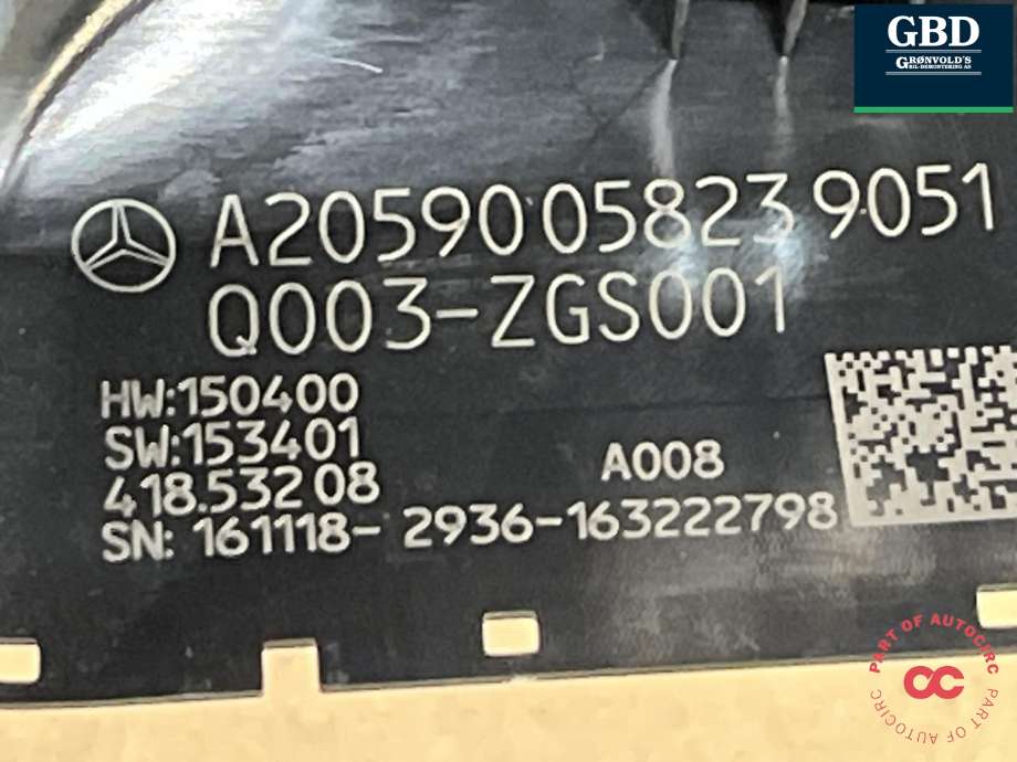 Bryter combi til Mercedes GLC 2015-2022 (X253) (X253) (A 205 900 72 08  9051|A20590058239051|)