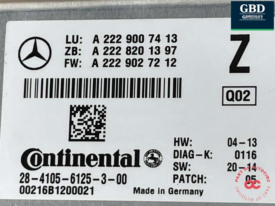 Kamera til Mercedes GLC 2015-2022 (X253) (X253) (A 222 900 74 13|A2228201397|)