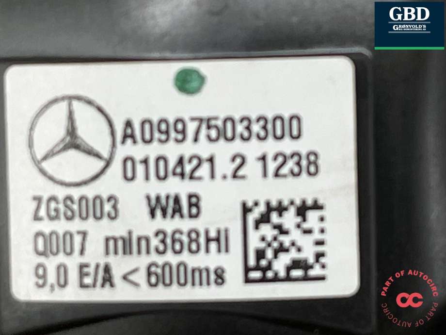Bakluke/bakdør håndtak til Mercedes A-Klasse 2018-->> (W177) (W177) (A 099 750 35 00|A 099 750 07 00|0997503300)