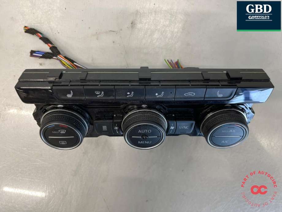 Varmeapparat betjening til VW Passat 2015-2019 (Fase 1) (B8) (B8) (5GE 907 044 AS|5GE 907 044 AS WZU|)
