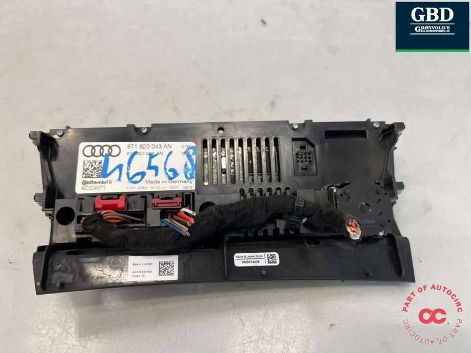 Varmeapparat betjening til Audi A4 2007-2014 (Type IV) (B8) (B8) (8T1 820 043 AH|8T1 820 043 AH XZF|8T1 820 043 AS XZF)