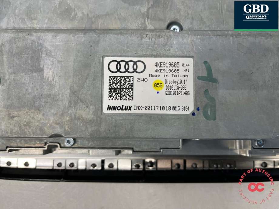 Multimedia display (MCU - Media Controller Unit) til Audi e-tron 2018-->> (4KE 919 605 C|4KE 919 605|)
