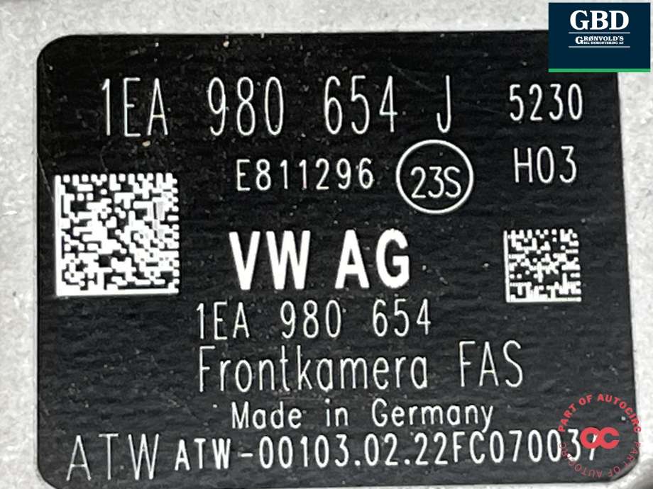 Parkeringskamera foran til Cupra Born 2022-->> (1EA 980 654 L|1EA980654J|)