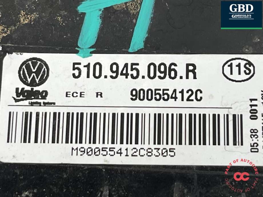 Baklykt høyre ytre til VW Golf Sportsvan 2014-2018 (510 945 096 AE|90055412C|)