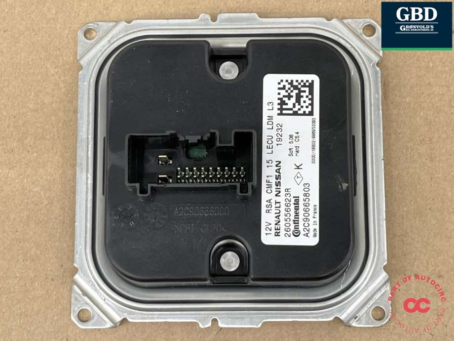 Styreenhet xenon/ballast til Renault Zoe, 2019-->> (Fase 2)  (260556623R)