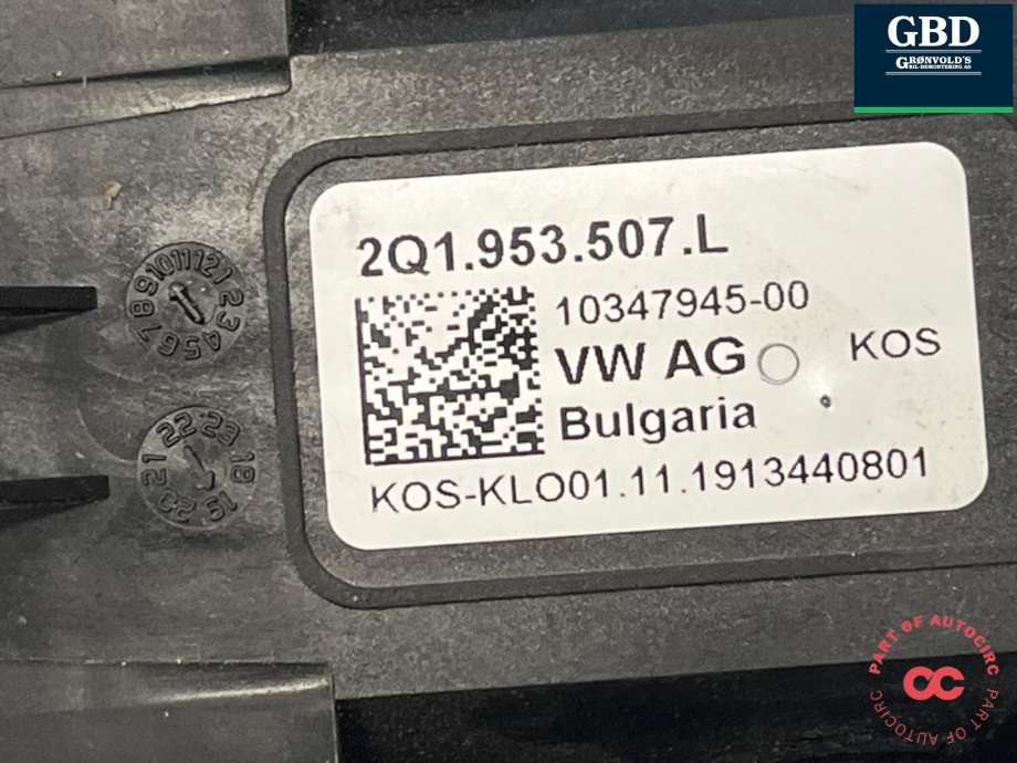 Bryter combi til VW Transporter / Caravelle 2019-->> (T6.1) (T6.1) (2Q0 953 513|2Q0 953 513    IGI|2Q1953507L)
