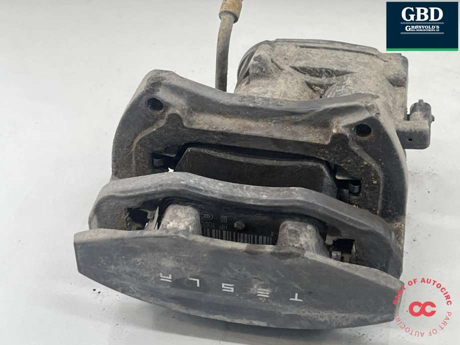 Bremsecaliper venstre bak, elektrisk til Tesla Model S 2016-2021 (Fase 2)  (1129369-00-A|1021252-00-D | 1021252-00-E ||1021252-00-F | 1021252-00-G)