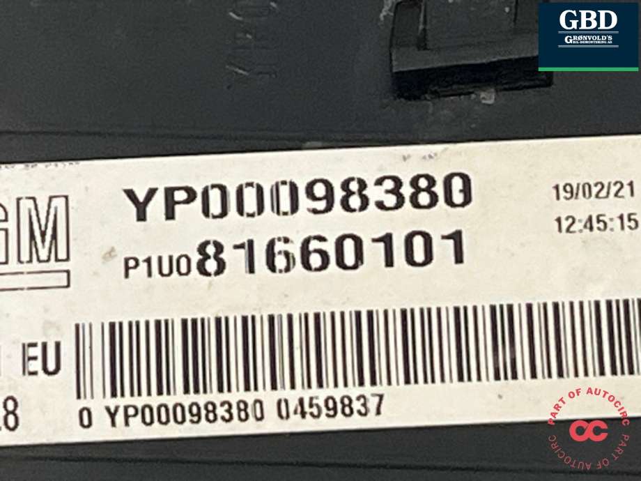 Baklykt venstre ytre til Opel Grandland X 2017-->>  (YP00098380|81660101|)