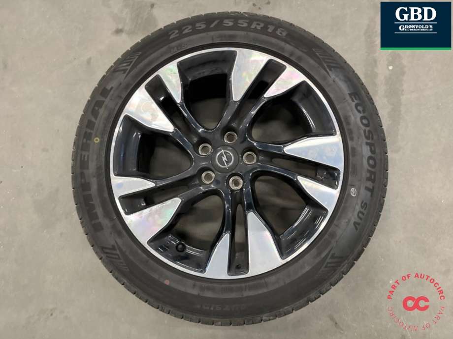 Hjulsett aluminium sommer til Opel Grandland X 2017-->>  (IMPERIAL|225-55R18|PROD 4924     7|40MM|ET IKKE SYNLIG)