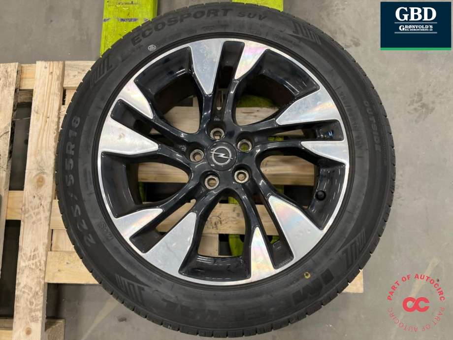 Hjulsett aluminium sommer til Opel Grandland X 2017-->>  (IMPERIAL|225-55R18|PROD 4924     7|40MM|ET IKKE SYNLIG)