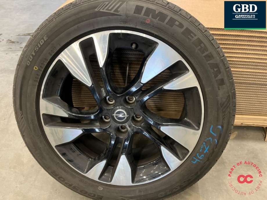 Hjulsett aluminium sommer til Opel Grandland X 2017-->>  (IMPERIAL|225-55R18|PROD 4924     7|40MM|ET IKKE SYNLIG)