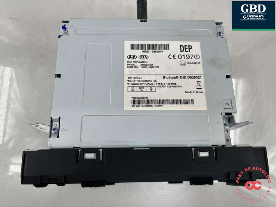 Bilstereo navigasjon til Kia Optima 2017-2020  (96560D4851WK|)