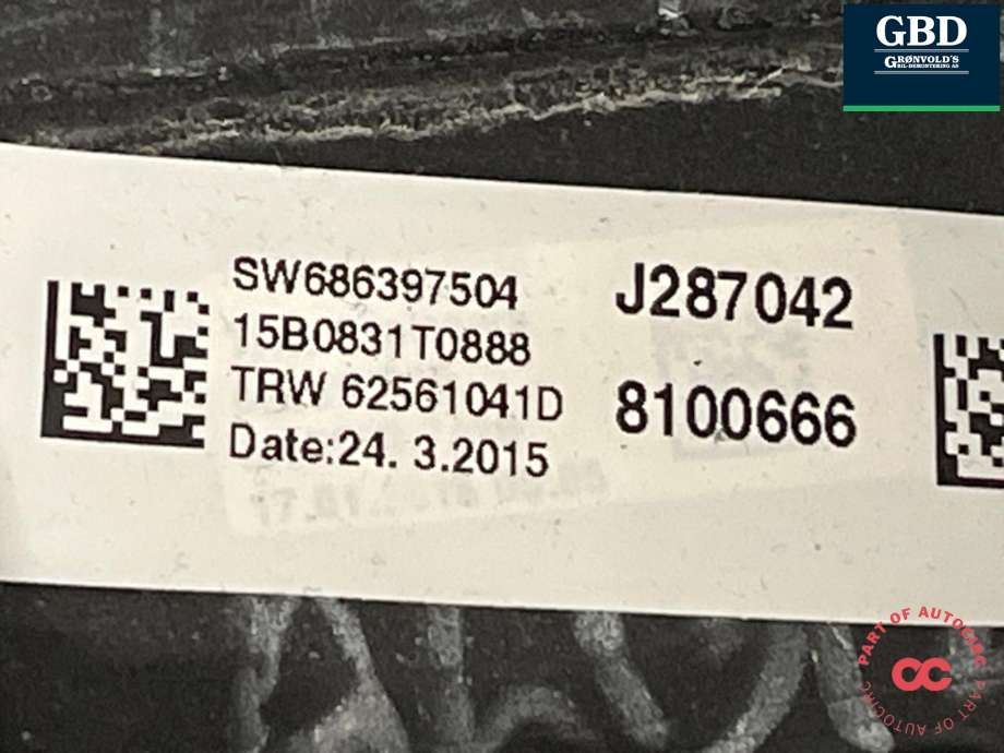 Ratt til BMW 3-Serie 2012-2018 (F30/F31/F34) (F30/F31/F34) (32 30 6 878 252|SW686397504|J287042)