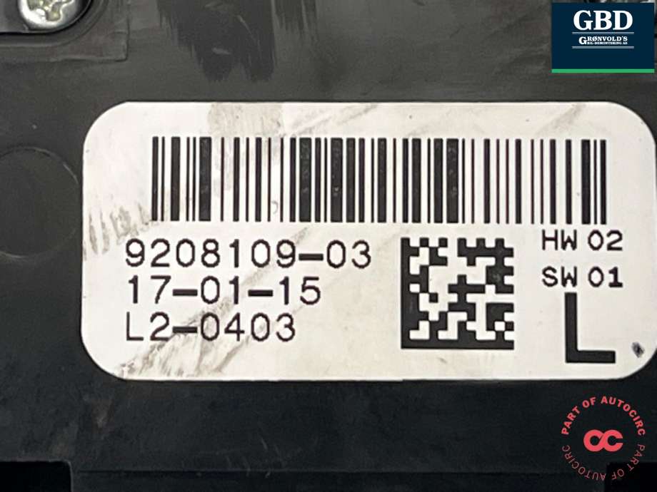 Bryter ruteheis førerdørspanel til BMW 3-Serie 2012-2018 (F30/F31/F34) (F30/F31/F34) (61 31 9 208 109|920810903|)