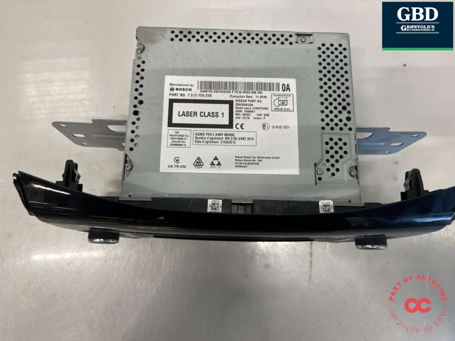 Bilstereo til Nissan Navara 2016-->> (D23) (D23) (259154KJ0A|)