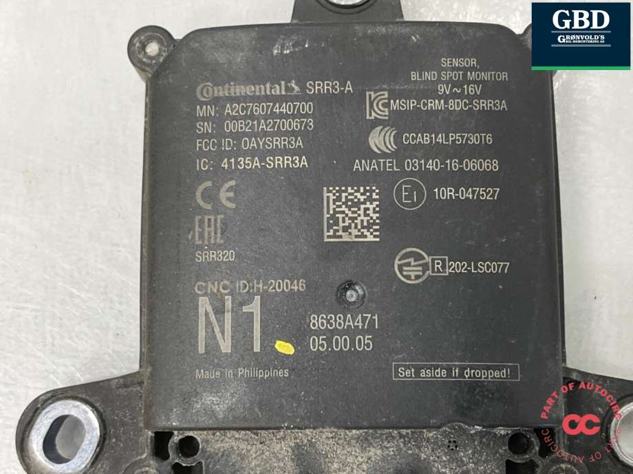 Sensor blindsone til Mitsubishi Eclipse Cross 2018-->> (8638A471|)