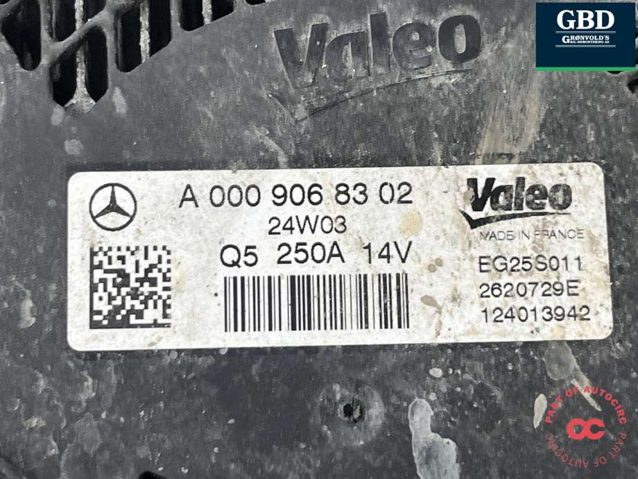 Dynamo diesel til Mercedes Vito 2014-->> (W447) (W447) (A 000 906 83 02|)