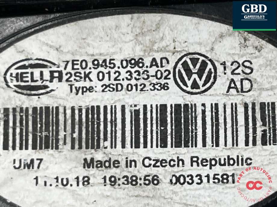 Baklykt høyre til VW Transporter / Caravelle 2019-->> (T6.1) (T6.1) (7E0 945 096 AD|)