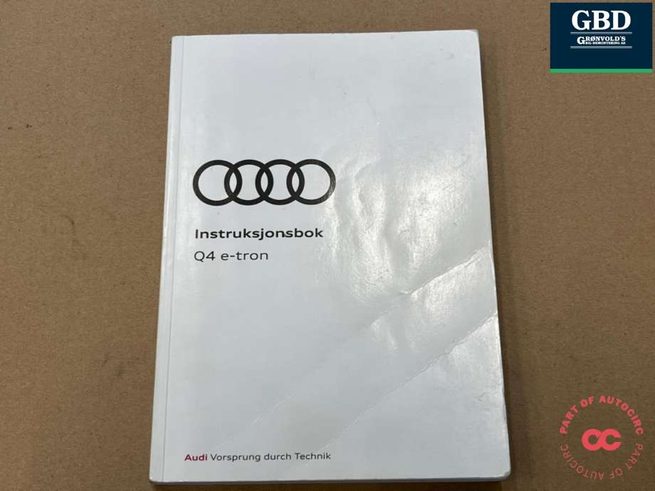 Instruksjonsbok til Audi Q4 e-tron 2021-->> (NO PART ID|)