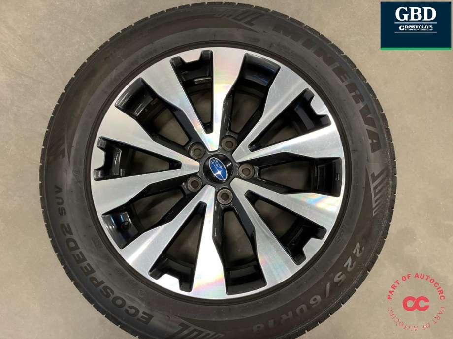 Hjulsett aluminium sommer til Subaru Outback 2015-2020 (Type V)  (MINERVA ECOSPEED2|225-60R18 100V|PROD 4823  4|3-5|3 MM|18X7J ET55)