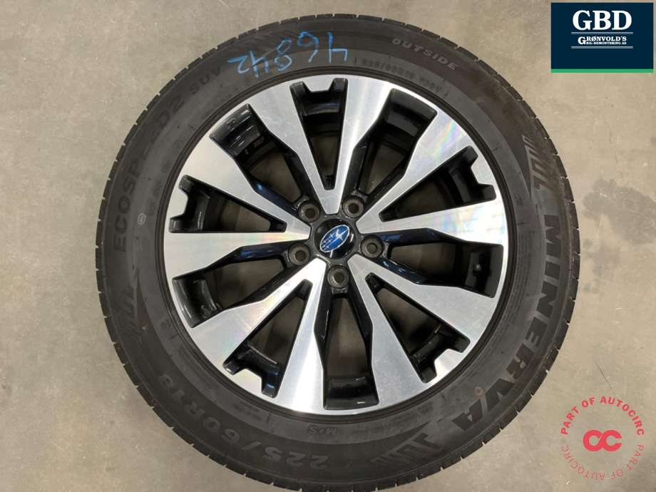 Hjulsett aluminium sommer til Subaru Outback 2015-2020 (Type V)  (MINERVA ECOSPEED2|225-60R18 100V|PROD 4823  4|3-5|3 MM|18X7J ET55)