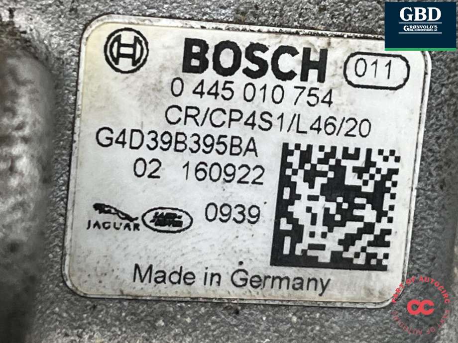 Dieselpumpe til Land Rover Discovery 2017-->> (Type V)  (LR082271|G4D39B395BA|0445010754)