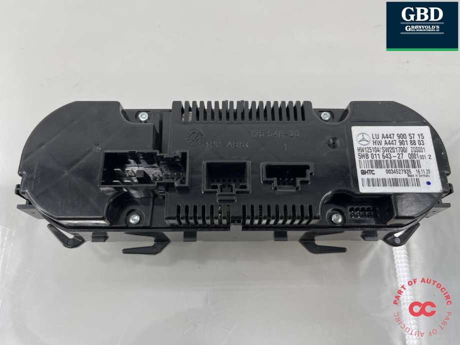 Varmeapparat betjening til Mercedes Vito 2014-->> (W447) (W447) (A 447 900 42 18|A 447 900 57 15|A4479018803)