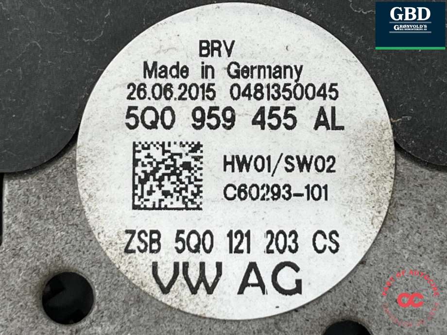 Kjølevifte elektrisk til VW Golf Sportsvan 2014-2018 (5Q0 121 203 DD|5Q0959455AL|)