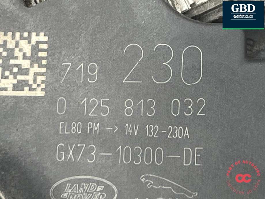 Dynamo diesel til Land Rover Discovery 2017-->> (Type V) (LR105985| GX7310300DF|LR079256| GX7310300DE|0125813032)