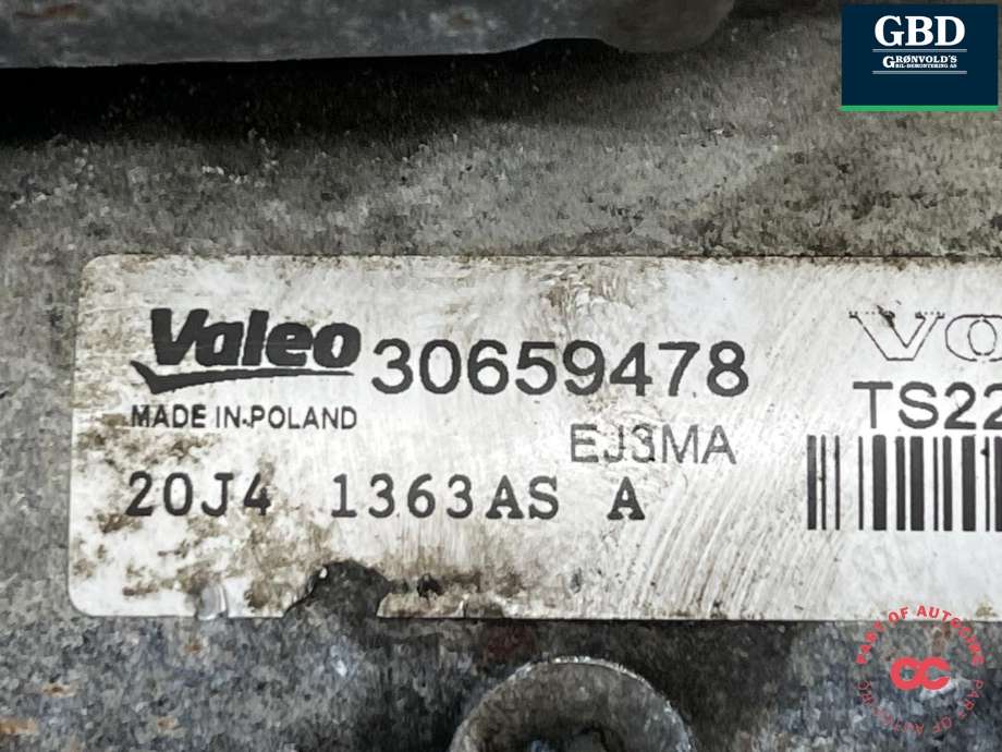 Starter diesel til Volvo V70 2007-2013 (Type III, Fase 1)  (36003219|30659478|)