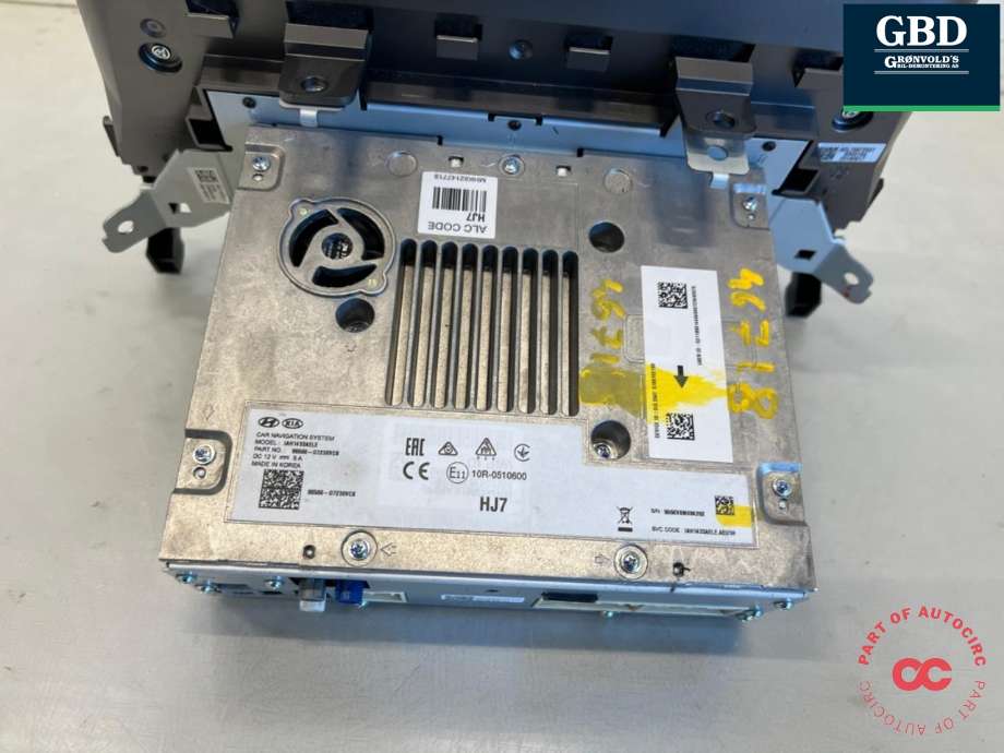 Multimedia display (MCU - Media Controller Unit) til Hyundai Ioniq Electric 2019-->> (Fase 2) (96560G 7230VCS|)
