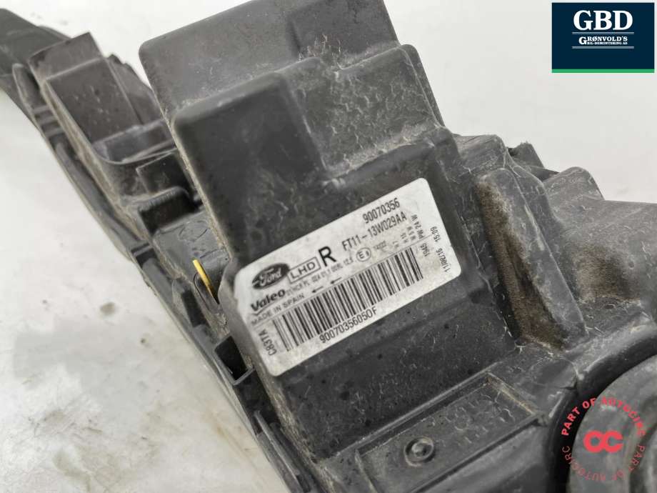 Frontlykt høyre halogen til Ford Transit Connect 2013-2018 Type II, Fase 1 (1912544|FT11-13W029-AA|)