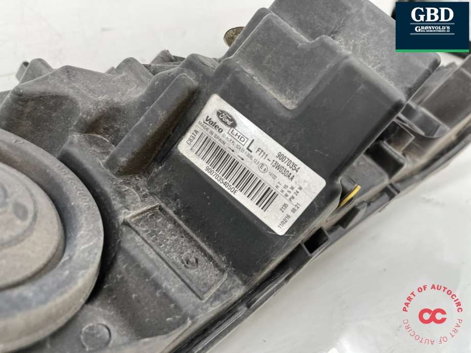 Frontlykt venstre halogen til Ford Transit Connect 2013-2018 Type II, Fase 1 (1912547|FT11-13W030-AA|)