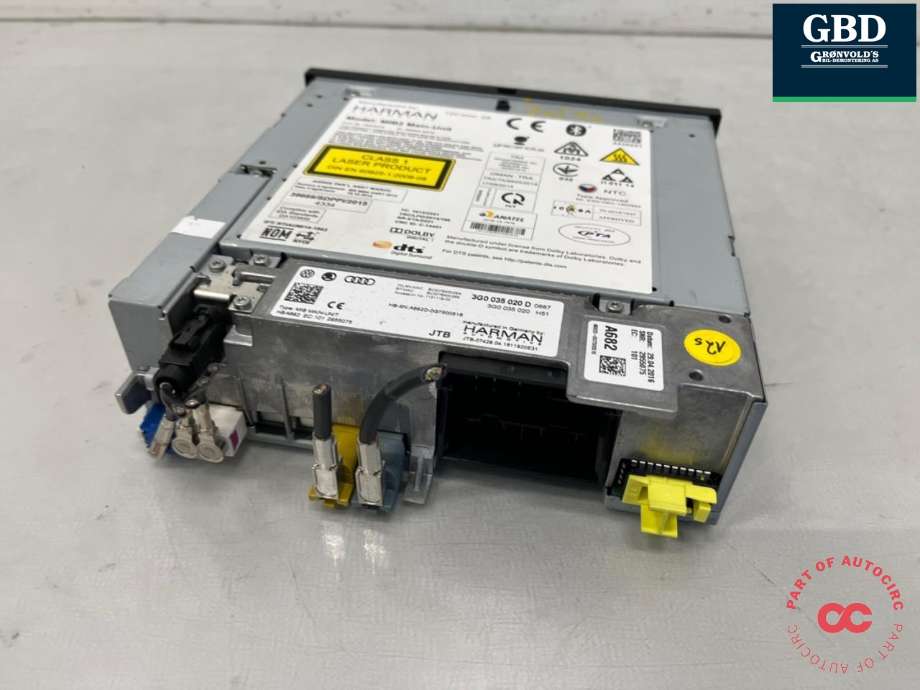 Bilstereo til VW e-Golf 2014-2017 (Fase 1) (3G0 035 020 C|3G0 035 020 CX|)