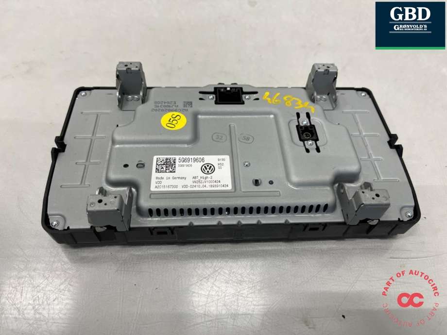 Multimedia display (MCU - Media Controller Unit) til VW e-Golf 2017-2020 (Fase 2)  (5G6 919 606 C|)
