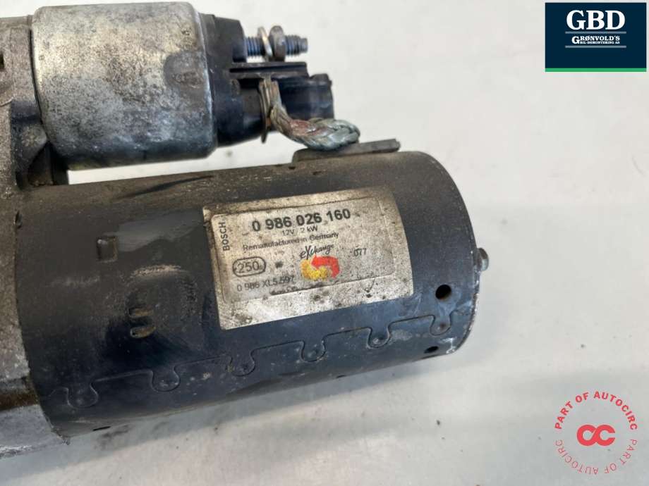 Starter diesel til VW Tiguan 2011-2016 (Type I, Fase 2)  (02E 911 024 C|02E 911 024 H|02E 911 024 CX)