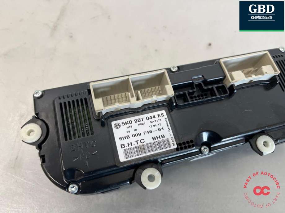 Varmeapparat betjening til VW Tiguan 2011-2016 (Type I, Fase 2) (5K0 907 044 HB|5K0 907 044 HB ZJU|)