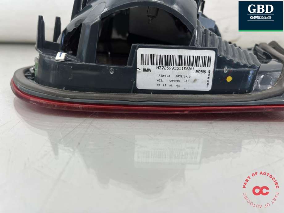 Baklykt venstre indre til BMW 3-Serie 2012-2018 (F30/F31/F34) (F30/F31/F34) (63 21 7 372 793|)