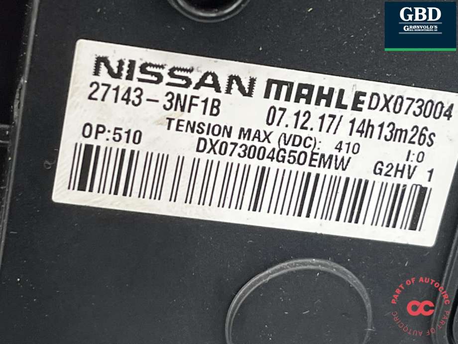 Varmeapparat PTC-heater til Nissan Leaf 2018-->> (Type II)  (271433NF1B|)