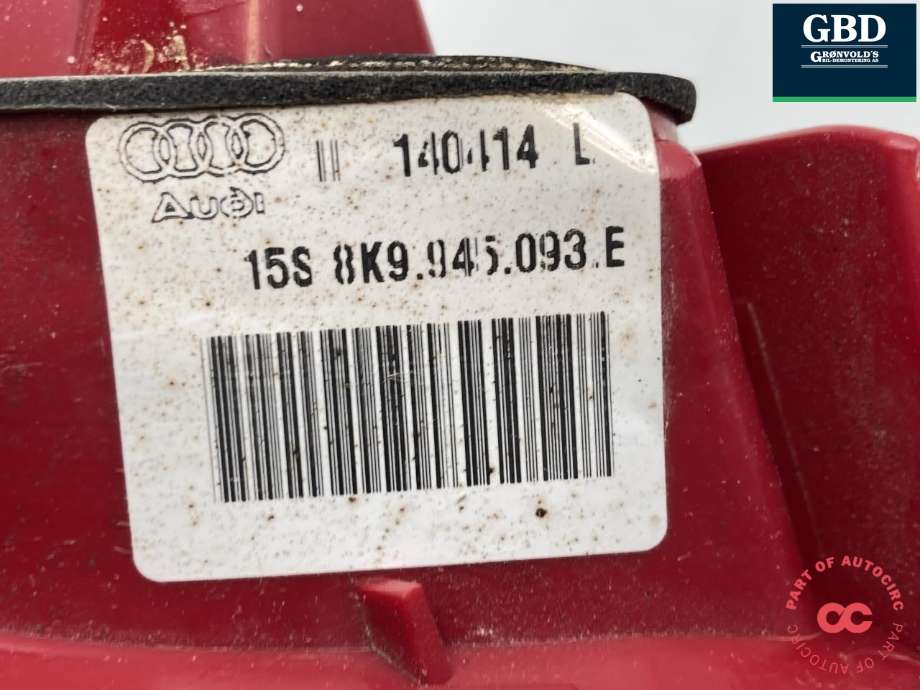 Baklykt venstre indre til Audi A4, Allroad 2009-2016 (Type I) (B8) (B8) (8K9 945 093 E|)