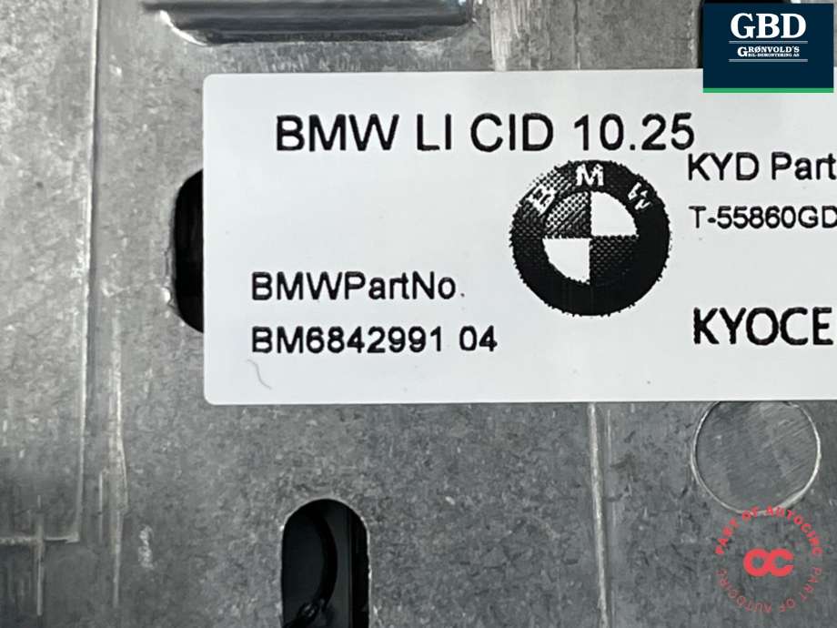 Bilstereo navigasjon skjerm til BMW i3 2013-2022 (65 50 6 842 991|BM684299104|)