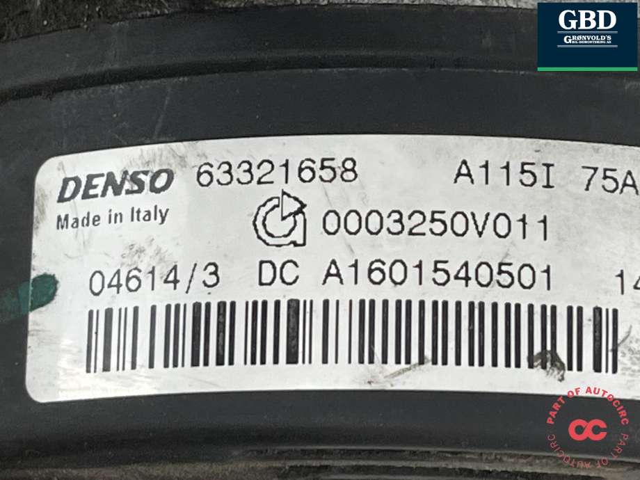 Dynamo til Smart Roadster 2003-2006 (Q 0003250V011000000|63321658|0003250V011)