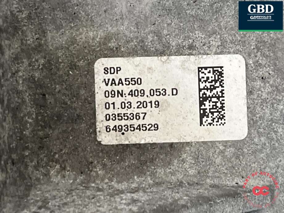 Girkasse 4WD fordelingskasse til VW Transporter / Caravelle 2015-2019 (T6) (T6) (VAA550|09N 409 053 D|09N409053D|)