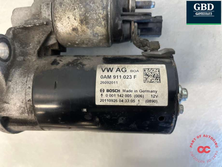 Starter til Audi A1 2010-2014 (Type I, Fase 1) (BOSCH|0AM 911 023 F|0AM 911 023 FX|)