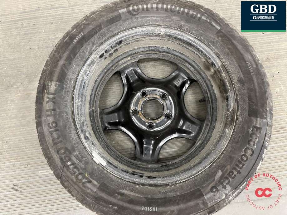 Hjulsett stål sommer til Mercedes Citan 2021-->> (W420) (W420) (CONTINENTAL ECOCONTACT|205-60R16 96H|PROD 2525 6|35MM|6JX16)